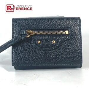 Balenciaga Neoclassic Wallet compact bi fold black leather